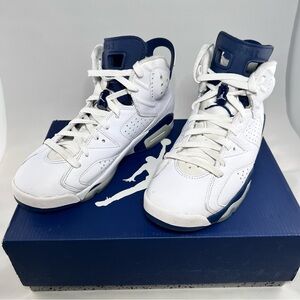 Jordan 6 Retro Sneakers White and Navy